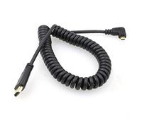 SZRMCC Câble spiralé Micro HDMI vers HDMI à Angle Droit pour Tablette, Appareil Photo Reflex numérique, écran Atomos