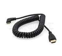 SZRMCC Câble spiralé Mini HDMI vers HDMI Full HDMI pour appareil photo reflex numérique Canon, Sony, moniteur ATOMOS (mini HDMI-HDMI gauche)