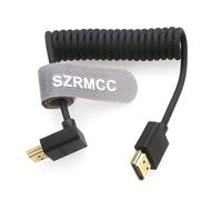 SZRMCC Câble Tressé Spiralé 8K 2.1 HDMI vers HDMI Ultra Haut Hébit pour Z Cam E2 Sony FX6 FX9 Canon EOS C70 C300 Portkeys BM5 Atomos Ninjav V Shogun Moniteur