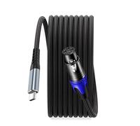 SZRMCC Câble USB C vers XLR USB de type C vers XLR 3 broches mâle pour iPhone, smartphone, amplificateur, haut-parleur, console de mixage, microphone Shure (XLR femelle, 5 m)