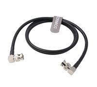 SZRMCC Câble vidéo HD SDI 12G à angle droit BNC mâle vers mâle 4K LV-61S 75 ohm pour moniteur de caméra ARRI RED, Blackmagic HyperDeck (noir, 30 cm)