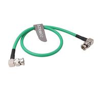 SZRMCC Câble vidéo HD SDI 12G à Angle Droit BNC mâle vers mâle 4K LV-61S 75 ohm pour Moniteur de caméra Arri Red, Blackmagic HyperDeck (Vert, 30 cm)