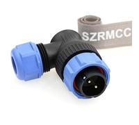 SZRMCC Connecteur SP21 à angle droit 2 broches mâle 12 V 30 A connecteur circulaire aéronautique IP68 étanche industriel pour station d'alimentation solaire BLUETTI AC200MAX