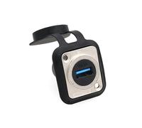 SZRMCC Connecteur USB 3.0 à Montage sur Panneau USB Femelle - Coupleur de câble Rond étanche - Adaptateur d'extension avec Capuchon Anti-poussière (carré, 1 pièce, doré)