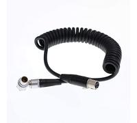 SZRMCC Coude 0B 2 broches Mâle vers Mini XLR 4 broches Femelle Câble d'alimentation enroulé pour caméra ARRI Alexa 12V vers moniteur TVLogic