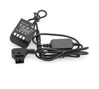 SZRMCC D-Tap 2 Broches vers DMW-BLF19 - Coupleur DC DMW-DCC12 pour Appareil Photo Panasonic DMC GH5 GH4 GH3 (câble Droit)