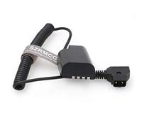 SZRMCC D-tap Coupleur DC 2 broches vers DMW-BLF19 Batterie factice DMW-DCC12 pour appareil photo Panasonic DMC GH5 GH4 GH3 (câble spiralé)