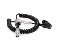 SZRMCC D-Tap vers câble d'alimentation CC femelle 4 + 2 broches pour émetteur vidéo DJI Ronin 4D DJI haute luminosité (câble spiralé droit 6 broches)