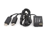 SZRMCC Double USB vers DMW-DCC8 DC Coupleur DMW-BLC12 Batterie factice pour appareil photo Panasonic G7 G6 G5 GH2 G80 GX8 FZ1000