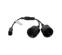 SZRMCC Lot de 2 câbles d'alimentation répartiteurs UPS PDU Y IEC 320 C14 mâle vers Double Europe CEE7/7 Schuko Femelle Adaptateur Court 16 A 250 V