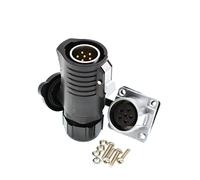 SZRMCC LP20 Kit de connecteurs électriques étanches pour Aviation Connecteur de câble à Connexion Rapide Prise carrée pour campingcar Furrion Port Solaire (6 Broches 12 A, Prise mâle + Prise