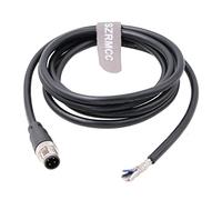SZRMCC M12 A-Code Connecteur Mâle à 4 Broches vers Câble D'alimentation pour Capteur Ethernet pour Caméra Industrielle Module Fieldbus Device Network Profinet IO Link 22AWG (2m)