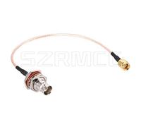 SZRMCC SMA mâle vers BNC femelle RG316 RF câble d'antenne coaxiale (câble rose, 60 cm)
