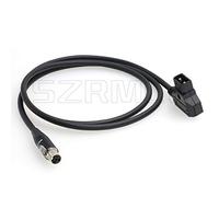 SZRMCC TVLogic Câble d'alimentation pour Moniteur VFM Alphatron EVF D-Tap 2 Broches mâle vers Mini XLR 4 Broches Femelle (câble Droit)