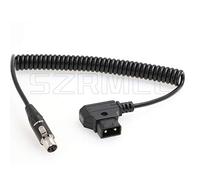 SZRMCC TVLogic VFM Monitor Alphatron EVF Câble d'alimentation enroulé D-Tap 2 Broches mâle vers Mini XLR 4 Broches Femelle