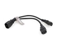 SZRMCC UPS PDU Serveur Y Séparateur Cordon d'alimentation IEC320 C14 à 2 x C13 10A 250V Câble D'extension (2xC13 30cm)