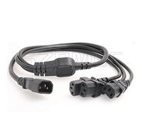 SZRMCC UPS PDU Serveur Y Séparateur Cordon d'alimentation IEC320 C14 à 3 x C13 10A 250V Câble D'extension (3xC13 1m)