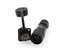 SZRMCC WEIPU SA12 Connecteur étanche 2 Broches 12 mm Push Pull Connecteur de Fil d'aviation Prise mâle Femelle pour Automobile Industrielle électrique (2 Broches 13 A)