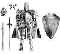 szseynmy Figurines médiévales, Figurine Chevalier en Armure, Mannequin Robot articulé T13, Figurine Dummy 13 (Argent)