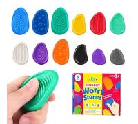 SZSMW 12 Jouet Sensoriel - Sensory Stone - Pierres TexturéEs Douces - Toys IdéAux pour Les éTudiants,Les Familles,Les Enseignants Et Les Autres Foules,Jouant Dans des ScèNes Silencieuses Et Sans Bruit