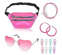 SZSMW 12 PièCes DéGuisement AnnéE 80 - Tenue Annee 80 Femme - Accessoire Annee 80 - Parfait pour Les SoiréEs à ThèMe des AnnéEs 80 Ou 90, Les Bals RéTro, Les FêTes CostuméEs, Les Anniversaires