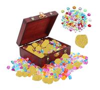 SZSMW 201 PièCes D'Or Pirates - TréSor Pirate - Parfait pour Tout Projet D'Art Et D'Artisanat, Parfait pour Les DéCorations de Pirates, Les FêTes D'Halloween pour Les Anniversaires pour Enfants