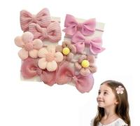 SZSMW Ensemble de 10 Pièces Noeud Cheveux Fille - Barrette Cheveux Fille - Accessoires Cheveux Fille，Adaptés à Différentes Coiffures, Vous Pouvez les Porter à l'école ou Lors de Dîners