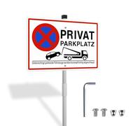 SZSMW Panneau D'Interdiction de Stationnement Privé - Panneau Parking Privé - Stationnement Interdit - IdéAl pour Le Stationnement Privé, Le Stationnement D'Entreprise, Les Zones RéSidentielles