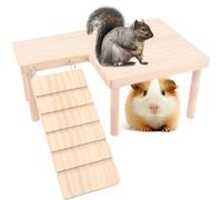 SZSMW Plateforme en Bois pour Hamster - Jouet en Bois - Convient pour Les Hamsters, Les Lapins, Les Chinchillas, Les Cobayes Et Les Bons Jouets Qui Peuvent Favoriser l'exercice (28 * 17 * 13,5 Cm)