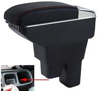 SZSS-CAR Accoudoir central de voiture en cuir compatible avec Hatchback Honda Fit/Jazz Hatchback 2009 ~ 2010 2011 2012 2013