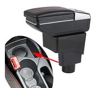 SZSS-CAR Compatible avec Boîte d'accoudoir Ford Ecosport 2013~2014~2015~2016 console centrale en cuir, boîte de rangement d'accoudoirs pour pièces d'intérieur de voiture