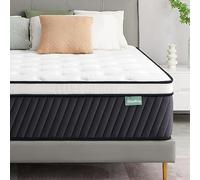 SZsuilong Matelas 90x200, Épaisseur 26 cm, H3/H4, Hybride Noir 7 Zones | Mousse à Mémoire de Forme, Bords Renforcés, Isolation des Mouvements, Tissu Respirant, OEKO-TEX, Roulé Sous Vide