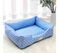 SZSXYBZ Canapé-lit respirant et confortable pour animal de compagnie avec housse amovible, rembourrage en coton PP lavable, antidérapant et pratique (bleu, 86 x 66 cm)