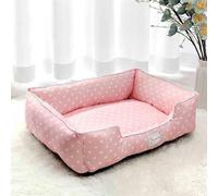 SZSXYBZ Canapé-lit respirant et confortable pour animal de compagnie avec housse amovible, rembourrage en coton PP lavable, antidérapant et pratique (rose, 48 x 38 cm)