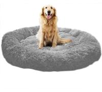 SZSXYBZ Grand lit pour chien et chat de taille moyenne - Antidérapant - Moelleux et apaisant - Tapis chaud lavable (gris clair, 80 x 80 cm)