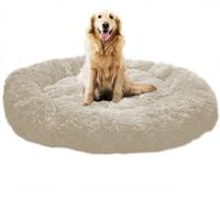 SZSXYBZ Grand lit pour chien et chat de taille moyenne - Antidérapant - Moelleux et apaisant - Tapis chaud lavable (blanc, 80 x 80 cm)