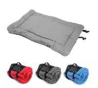 SZSXYBZ Grand matelas imperméable portable pour chien - 90 x 60 cm - Tapis de couchage pour intérieur - Cage, canapé, voiture, camping, voyage - Coussin de couchage lavable et antidérapant (gris)