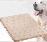 SZSXYBZ Lit pour chien et chat - 60 x 40 cm - Lavable - Mousse douce et fine - Coussin orthopédique antidérapant - Beige - XL - 100 x 60 cm