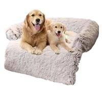 SZSXYBZ Tapis en peluche douce pour chien, M, L, XL, XXL, XXXL apaisant, lavable pour animaux de compagnie, housse de protection pour chiens et chats (café, taille M : 80 x 75 x 13 cm)