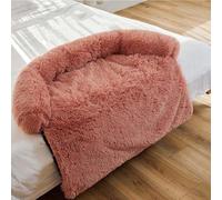 SZSXYBZ Tapis ultra doux en peluche chaude apaisante pour chien et chat - Housse de protection amovible et lavable - Rose - 105 x 95 x 15 cm