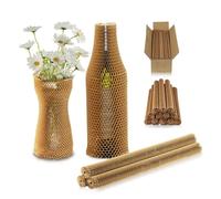 SZSYumUnion - Lot de 12 enveloppes à bulles de 35 cm en papier nid d'abeille marron pour emballage de protection, matériaux d'emballage