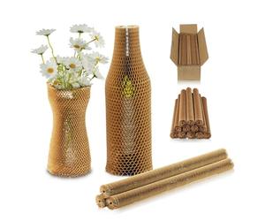 SZSYumUnion - Lot de 12 enveloppes à bulles de 35 cm en papier nid d'abeille marron pour emballage de protection, matériaux d'emballage