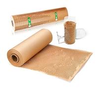 SZSYumUnion Papier d'emballage 91 mètres x 30 cm enveloppe d'amortissement en nid d'abeille emballage de rouleau enveloppe d'amortissement en papier papier pour le déménagement