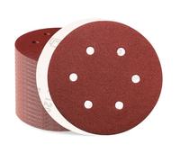 Sztaoip 100 Pièces Disque Poncage 150mm, 6 Trous Disque Abrasif Grain 120 pour Poncer Polir Dérouiller pour Ponceuse Excentrique