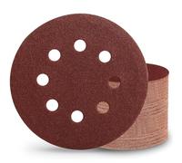 Sztaoip 100 Pièces Disques Abrasifs 125 mm Grain 100 Disques de Ponçage Papier Abrasifs 8 Trous pour Ponceuse Excentrique