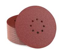 Sztaoip 50 Pièces Disques Poncage 225mm, 8 Trous Disques Abrasifs Grain P60 P80 P120 P180 P240 Ronds Papier Abrasif pour Ponceuse Murale