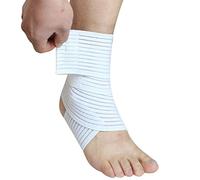 Sztara Bandage de maintien élastique pour la cheville avec bandes Velcro 70 cm, blanc