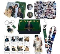 SZTVECFW Album Photo Jungkook Golden Seven, Coffret Cadeau de Marchandises BT Jungkook, Jungkook J-Hope Jin Jimin RM Suga V Merch (Vert-doré)(Green-Golden)