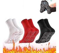 SZTYZ 3 paires de chaussettes mise en forme auto-chauffantes d'acupression tourmaline,chaussette santé amincissante tourmaline Afiz,chaussettes d'hyperthermie massage (Melange couleurs)