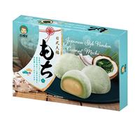 SZU SHEN PO Mochi Noix de coco Pandan 210g | Texture tendre, arôme tropical - sans additifs ni conservateurs - inspiré des traditions d'Asie du Sud-Est